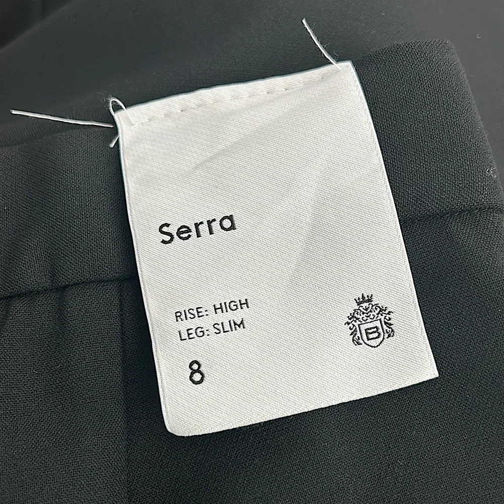 Babaton Aritzia NWT Serra Black Noir High Rise Slim Leg Dress Pants *Sz 8* 🌺🌺 - Picture 9 of 9